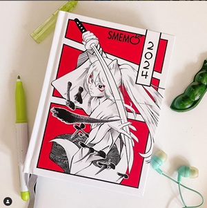 La copertina della Smemoranda 24, l'iconica agnda - disegnata da Caterina Rocchi - lucca manga school